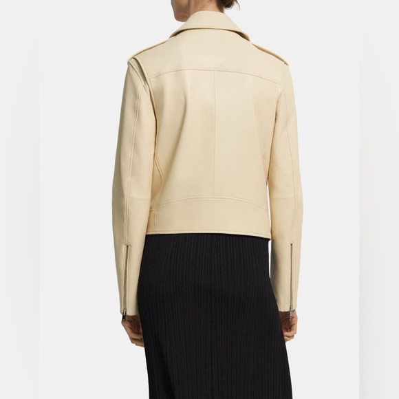 Theory Casual Moto Jacket in Leather NWT - Picture 2 of 6